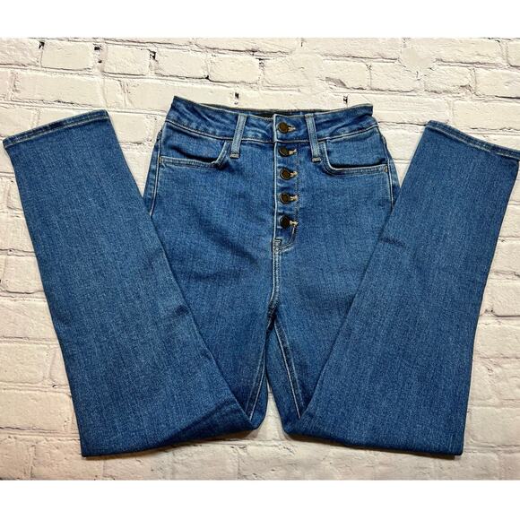 Just Black Denim - Just Black Denim Button Fly High Rise Jeans Medium Rinse size 26 J2602